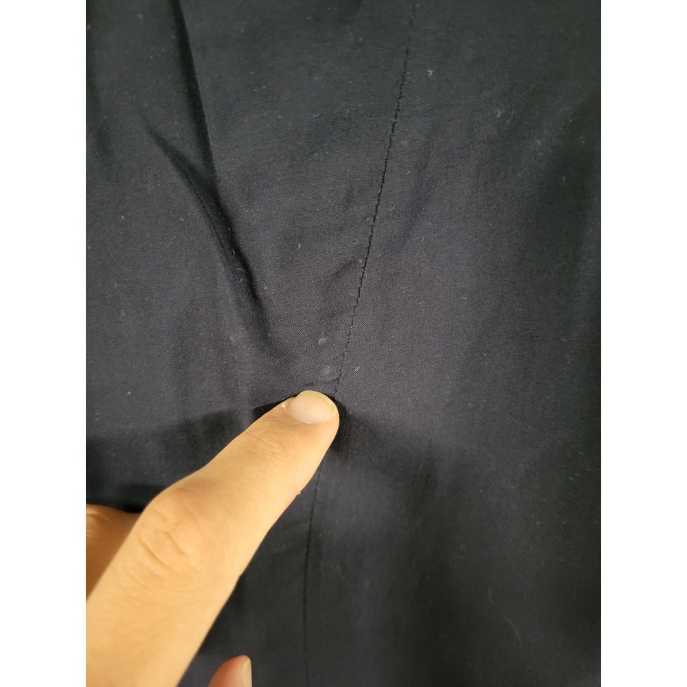 Vanessa Virginia Anthropologie Navy Blue Button Down Hi-Lo Blouse Top US 0 - Picture 9 of 10